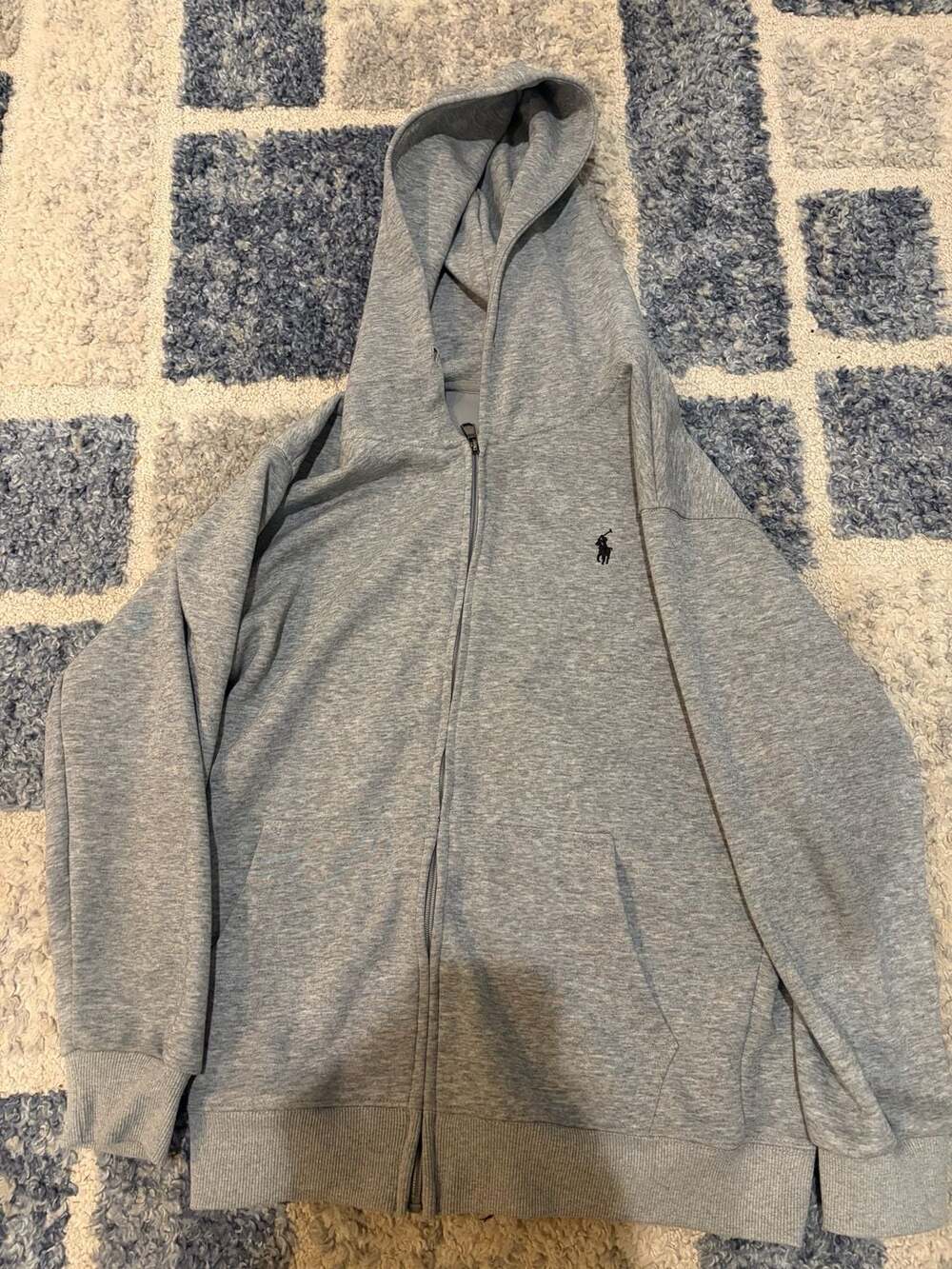 Polo Ralph Lauren Full Zip Hoodie Size S Gray